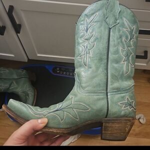 Corral Teens' Embroidered Western Cowboy Boots - Snip Toe - Size 5 Girls/7 Women